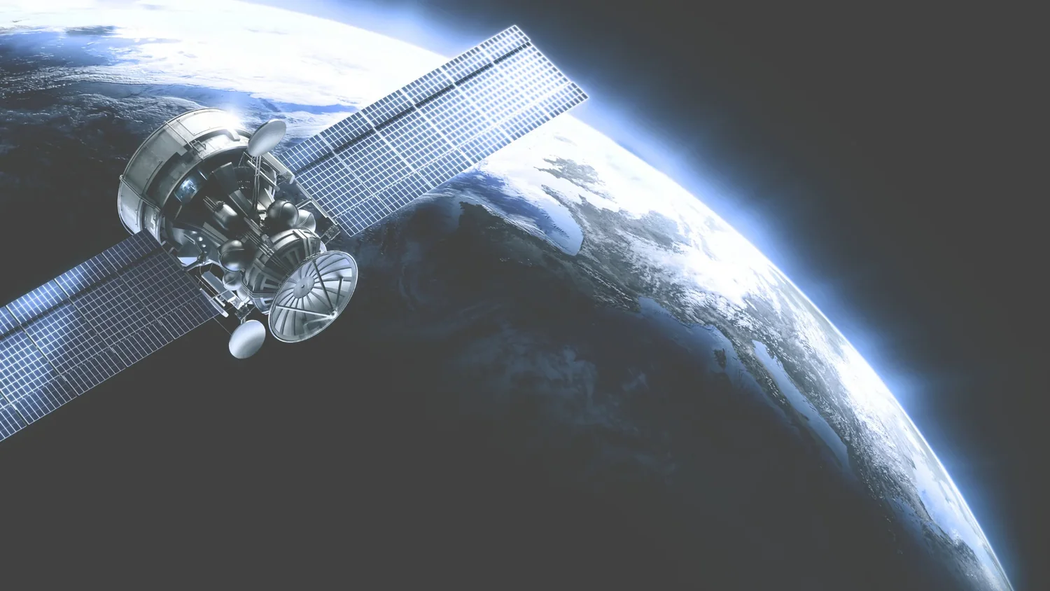 Satellit über der Erde
