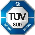Zertifikat DIN EN 9100, gültig bis 10/2028