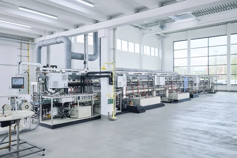 Bandgalvanik-Produktionslinie der C. Jentner GmbH in Pforzheim